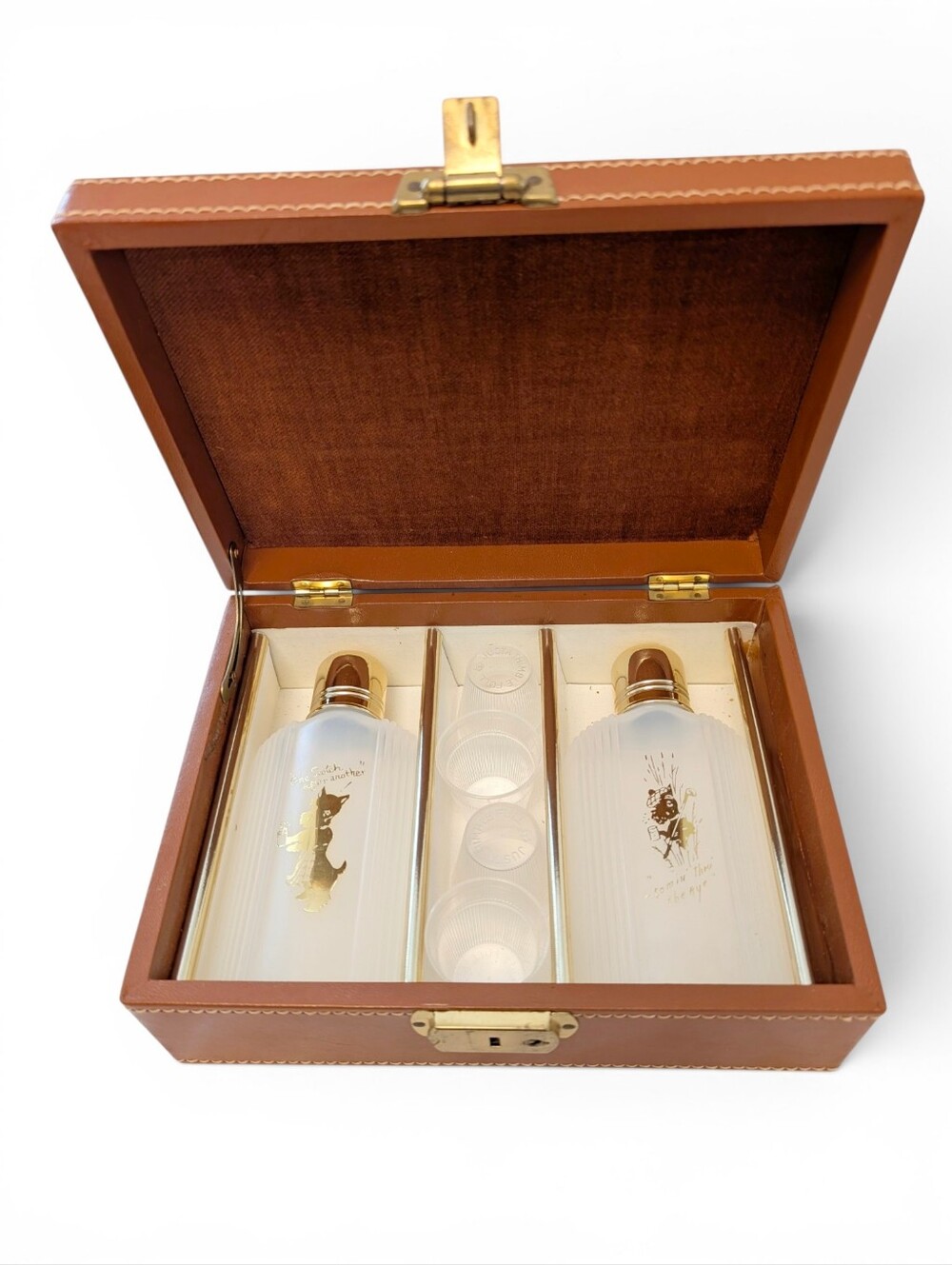 VINTAGE Mixology Locking Jewelry Box Secret Hidden Scotch Liquor Compartment